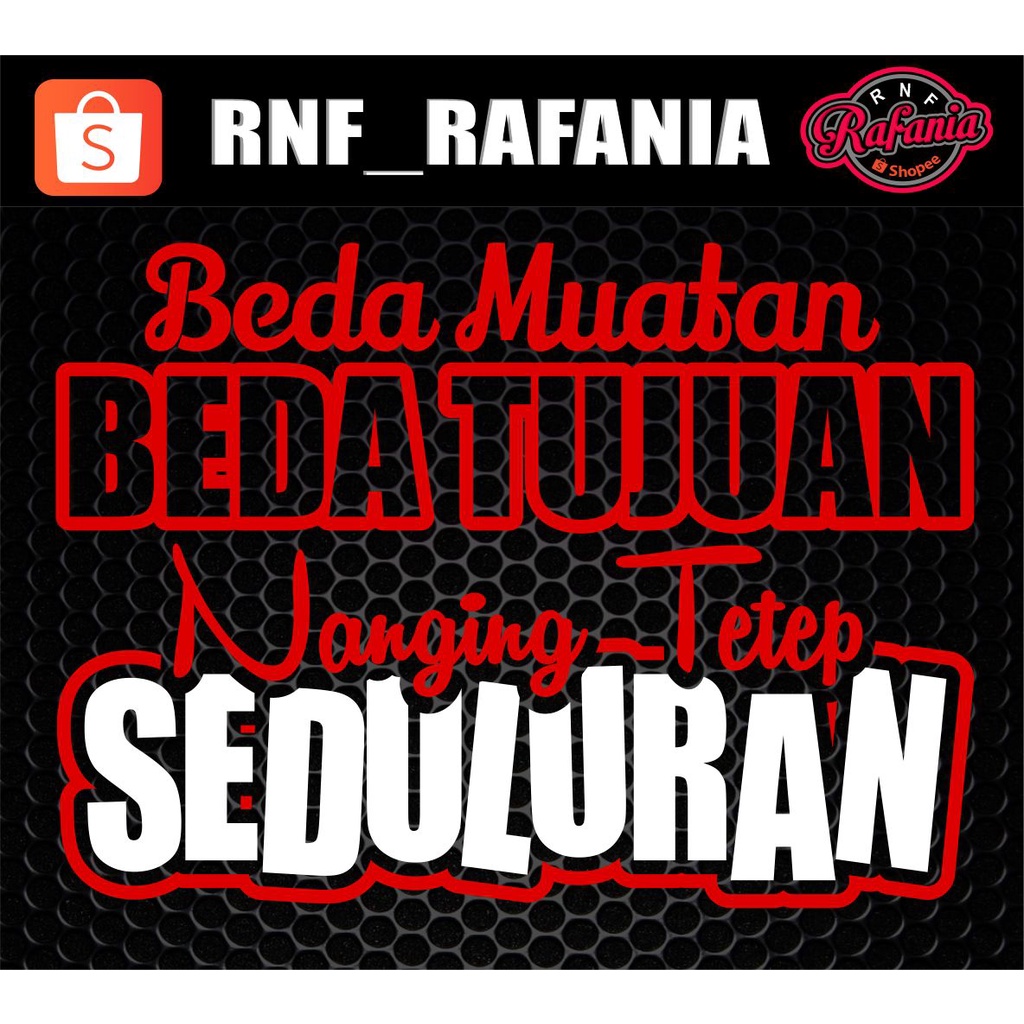 STICKER KACA PINTU/BODY MOBIL TRUCK/PICK UP/L300 BEDA MUATAN BEDA TUJUAN NANGING TETEP SEDULURAN