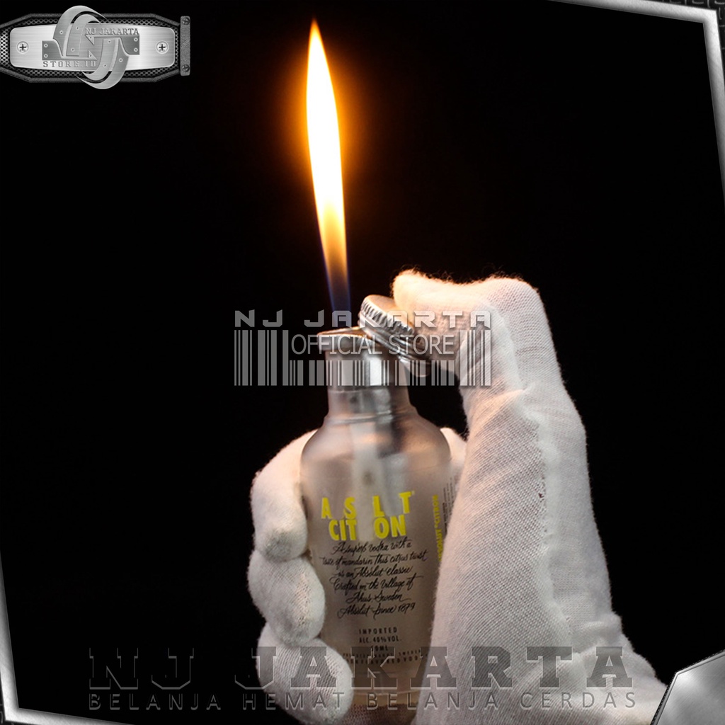 MANCIS Korek Api Botol Lighter Botle Drink Isi Ulang Gas Biasa G5454