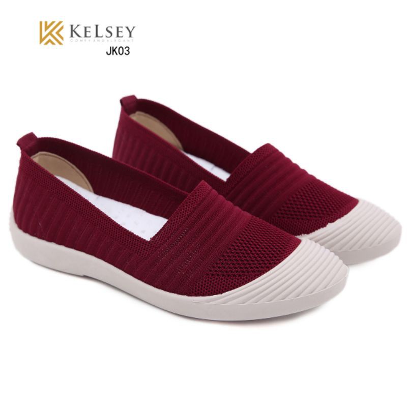 Kelsey Sepatu Slip On Wanita JK03 Sepatu Flat Wanita