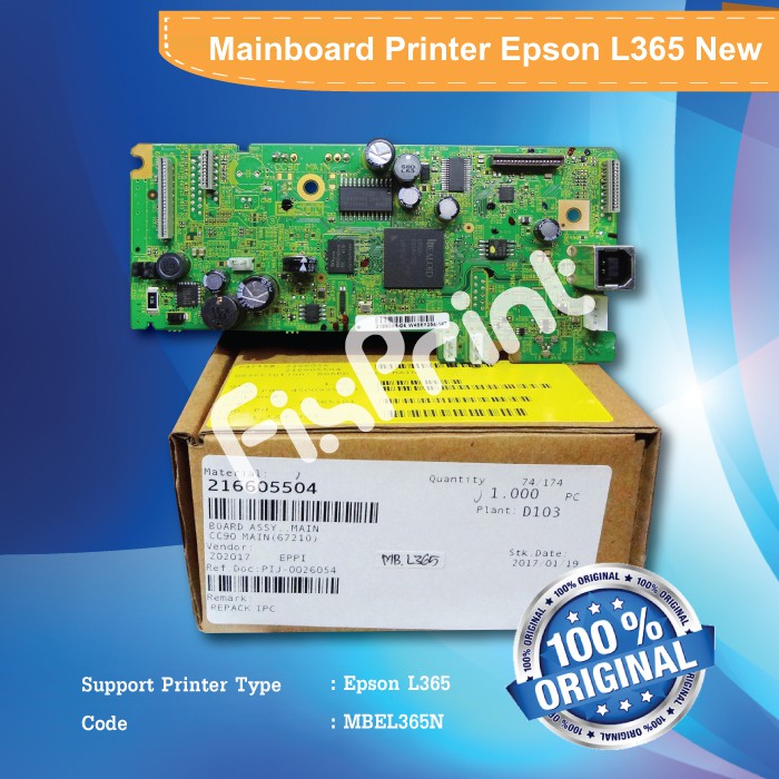 Mainboard Motherboard Printer Epson L365 WiFi, Logic Board Epson L365