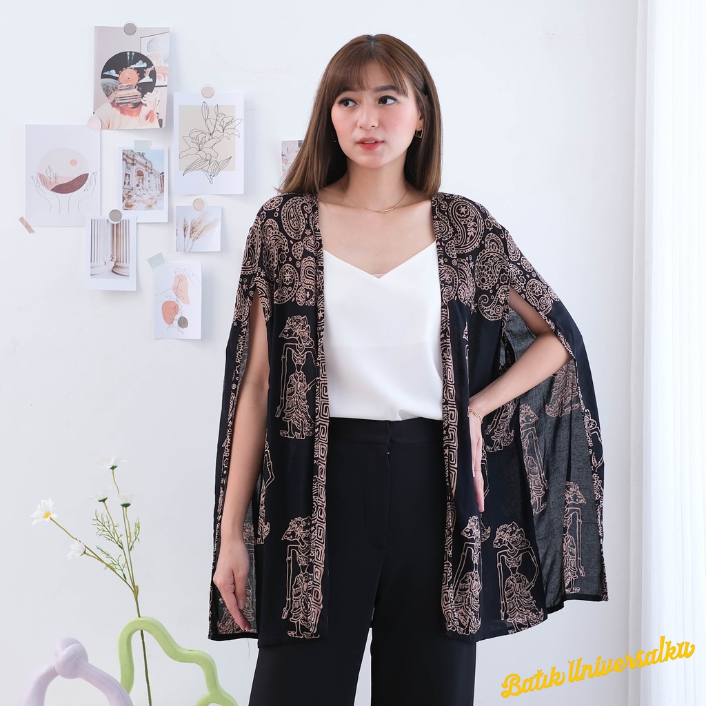 BATIK UNIVERSALKU - Cape batik outer paisley wayang