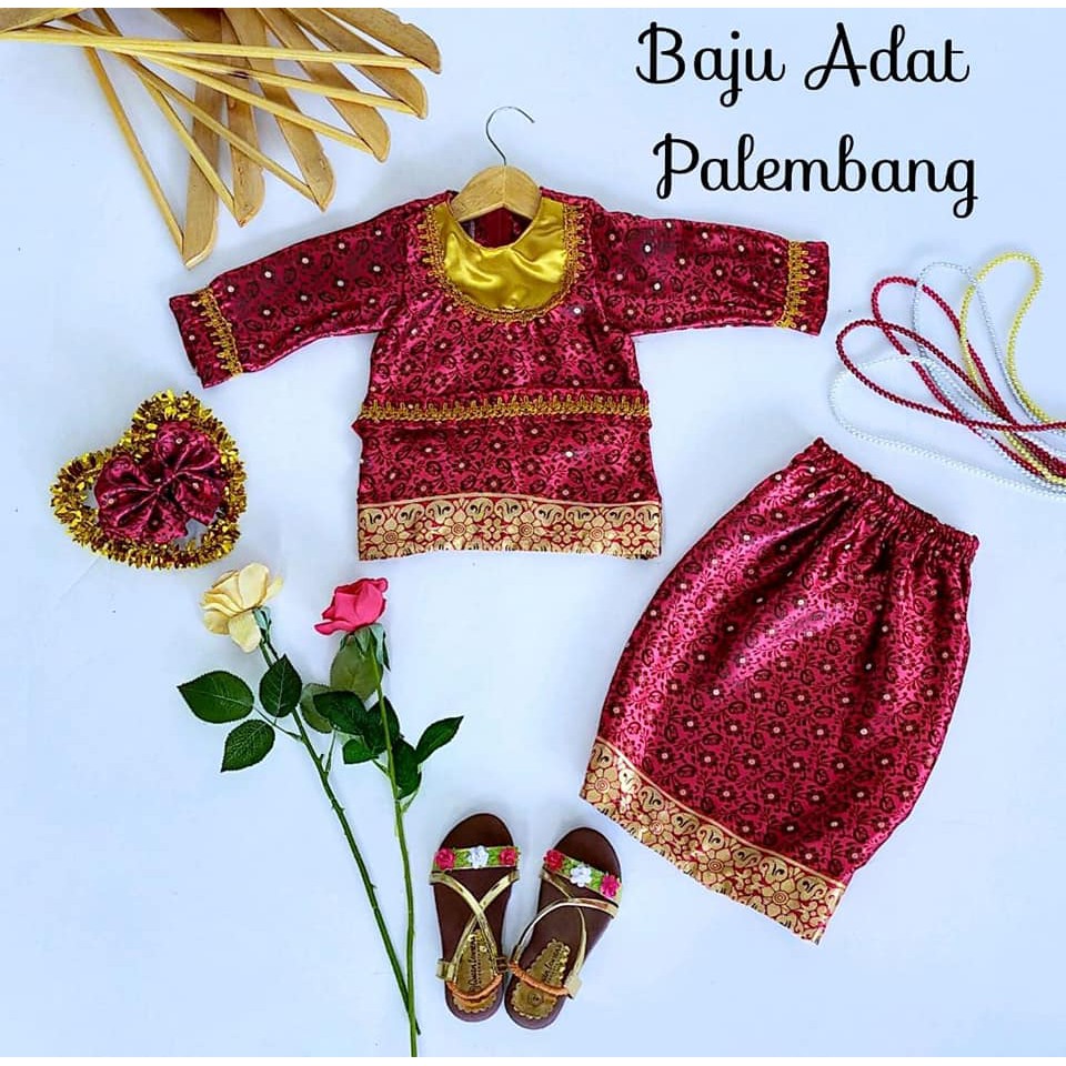 PAKAIAN ADAT PALEMBANG / BAJU ADAT PALEMBANG / BAJU ADAT ANAK PEREMPUAN