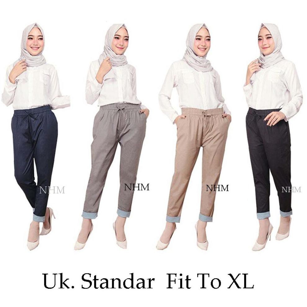BIG SALE NHM Celana Wanita Baggy Stik Balik standar - Baggy Pants