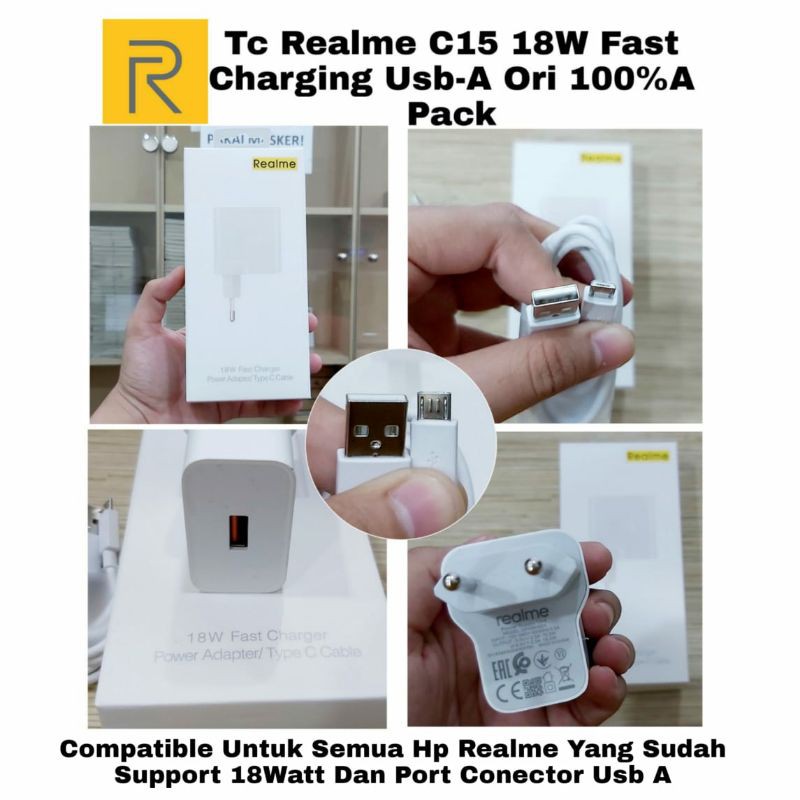 Charger Carger Realme 18W Original Ori Micro USB C15 C2 2020 5 3 2 Pro 5i 3i C3 C11 C12 Rilmi Relmi