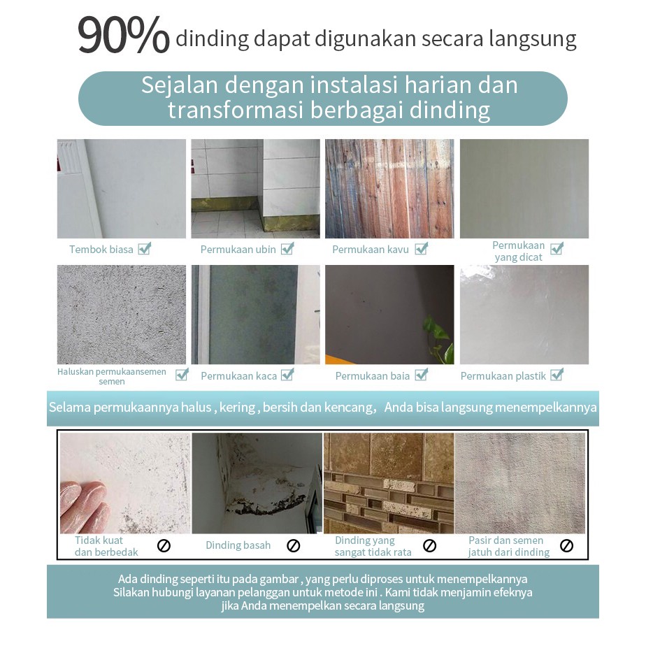 1 Wallpaper Dinding 3D Corak kotak-kotak 70*70cm Walpaper Stiker Dinding Dekorasi Kamar Best Seller-7