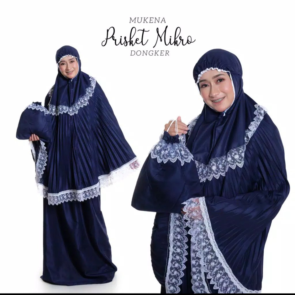 Gudang_mukenaku MUKENA DEWASA PLISKET MIKRO bahan katun aplikasi renda premium import jumbo size fit XXL