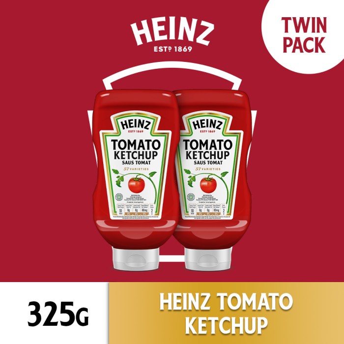

SAUS-DRESSING- HEINZ SAUS TOMAT 325 G - TWIN PACK -SAUS-DRESSING.