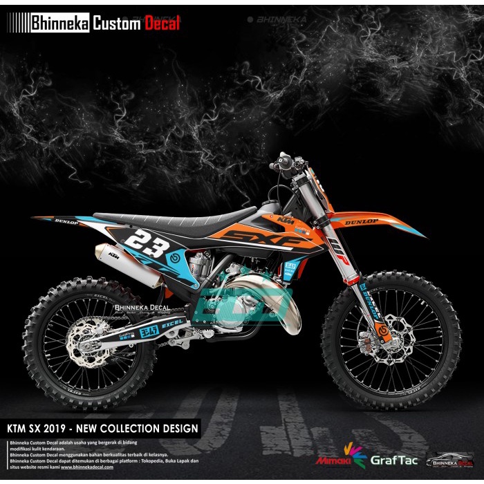 DECAL PREMIUM CLASS KTM SX 2019 AKSEN BLUE SEA