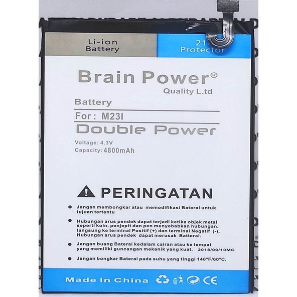 Double Power Battery Batere Batre Baterai Brain Power Himax M23i H3 Plus