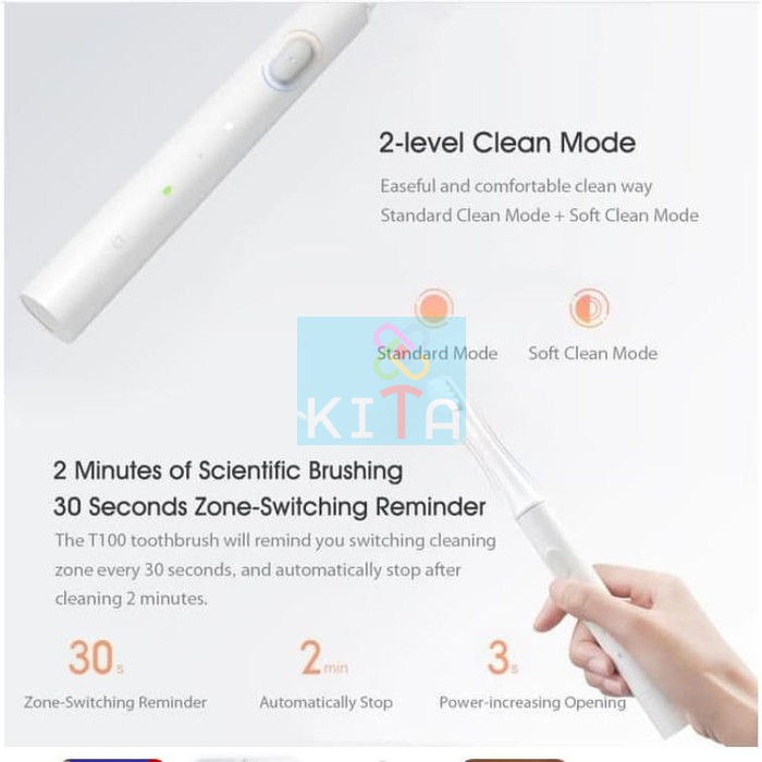 Sikat Gigi Elektrik Anti Air Rechargeable MIJIA T100 Electric Toothbrush