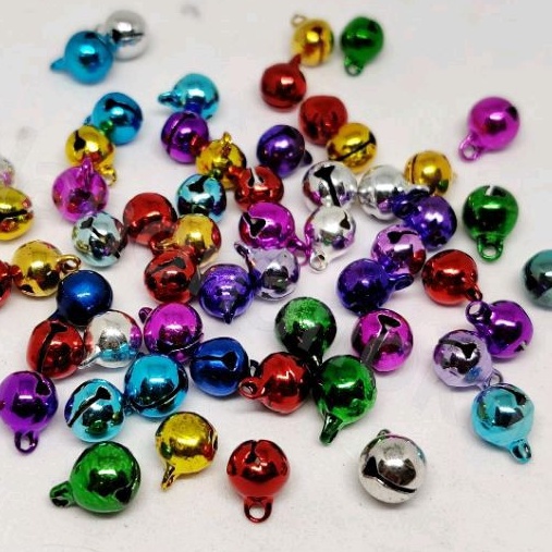 [Per 20pcs] Lonceng/Bel/Kerincingan/Kelintingan Bulat warna warni 6 - 20 mm