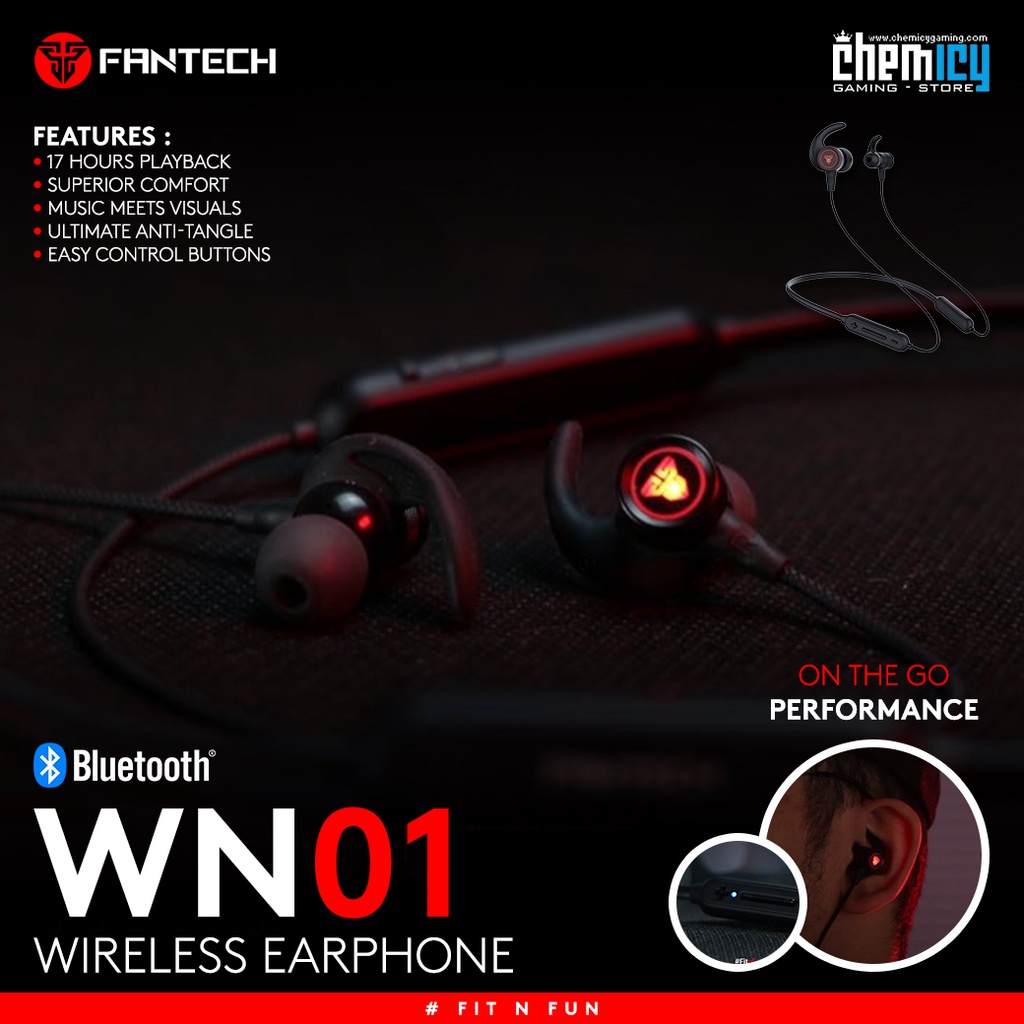 Fantech WN01 / WN-01 Wireless Bluetooth Gaming Earphone