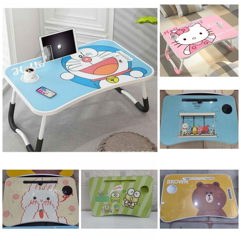 Jual Meja Belajar Karakter Meja Laptop Lipat GambarMotif Portabel