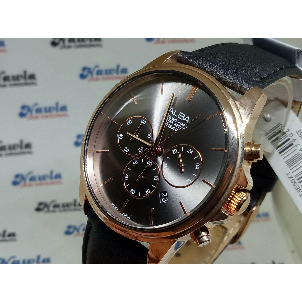 Alba Quartz AT3E50X1 Chronograph Rose Gold - Jam Tangan Pria AT3E50