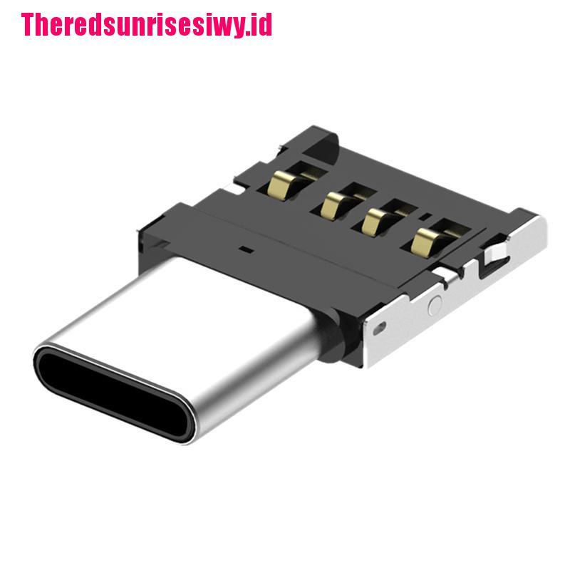 【Theredsunrisesiwy.id】USB-C 3.1 Type C Male to USB Female OTG Adapter Converter For U Disk