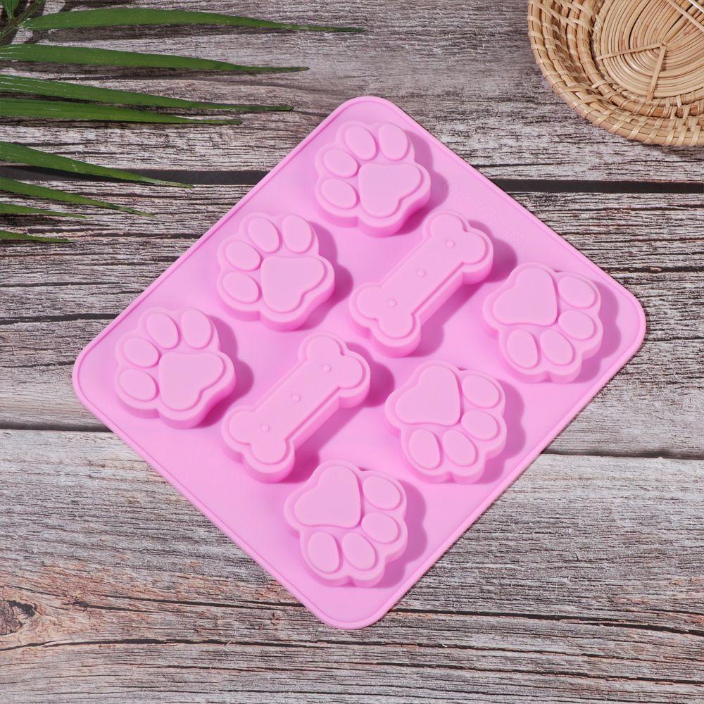 Suyo Cetakan Kue Coklat DIY Bentuk Tulang Puppy Dog Paw Handmade Ice Cube Tray