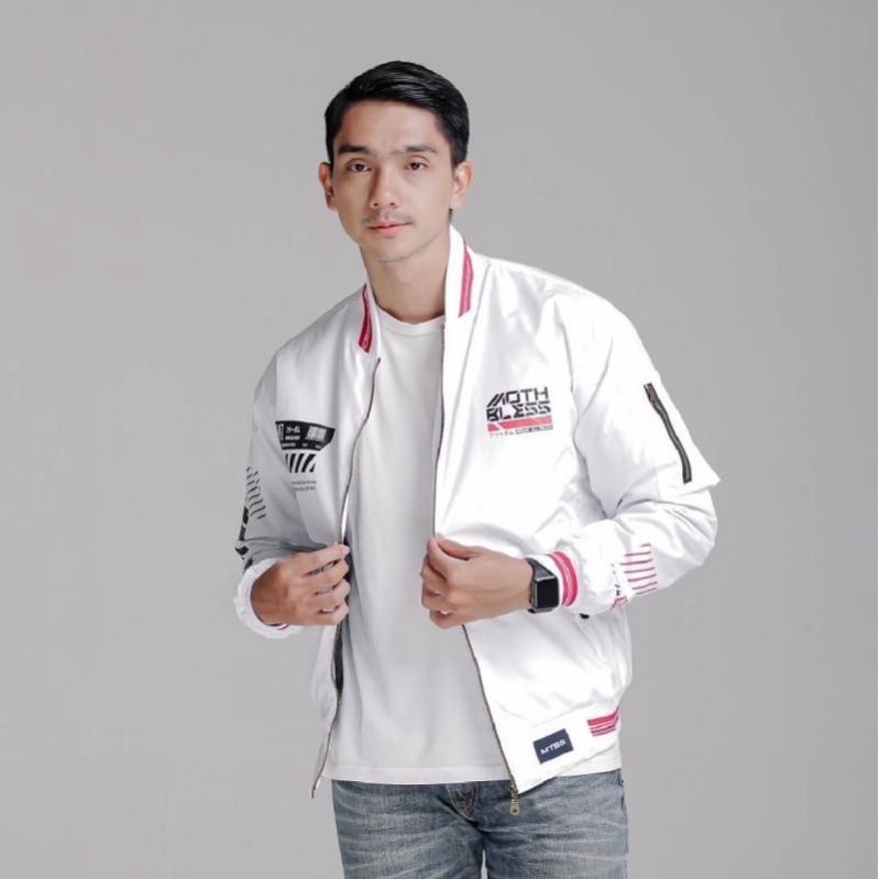 bomber mothbless tokyo / bomber putih / bomber pria / jaket pilot / bomber murah / grosir jaket / te