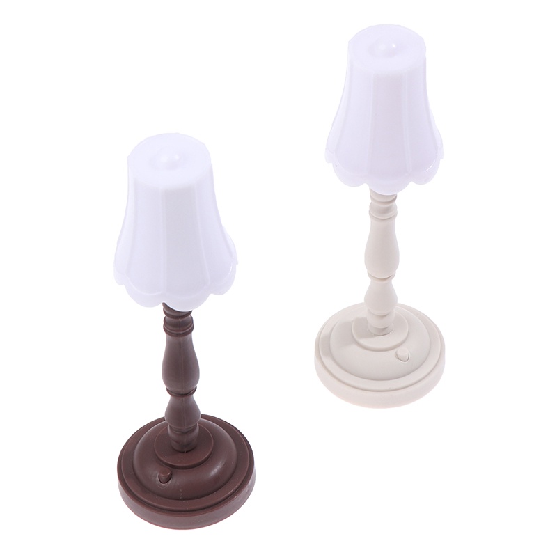 &lt; E2id &amp; &gt; Miniatur Lampu Lantai LED Untuk Aksesoris Rumah Boneka Skala 1: 12