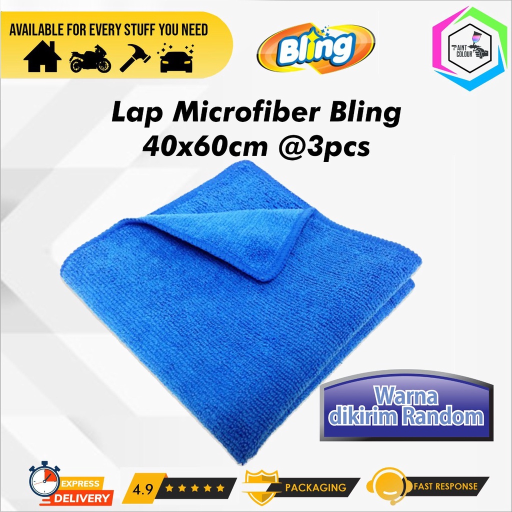 Paket hemat 3pc Kain Lap Microfiber Micro Fiber Cleaning Cloth 40x60cm