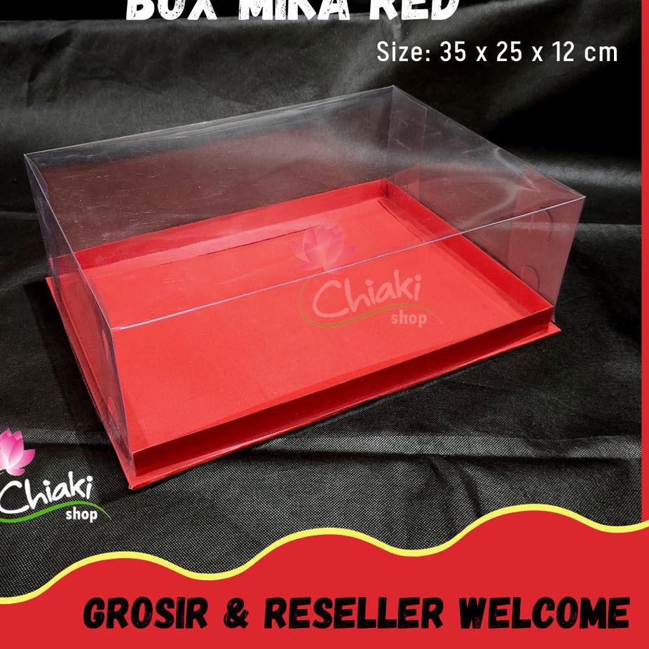 

MEN SALE Box Mika ALAS MERAH Uk 35 x 25 x T. 12 Cupcake isi 12 Cake Pudding Tart Dus Emas Karton Teb