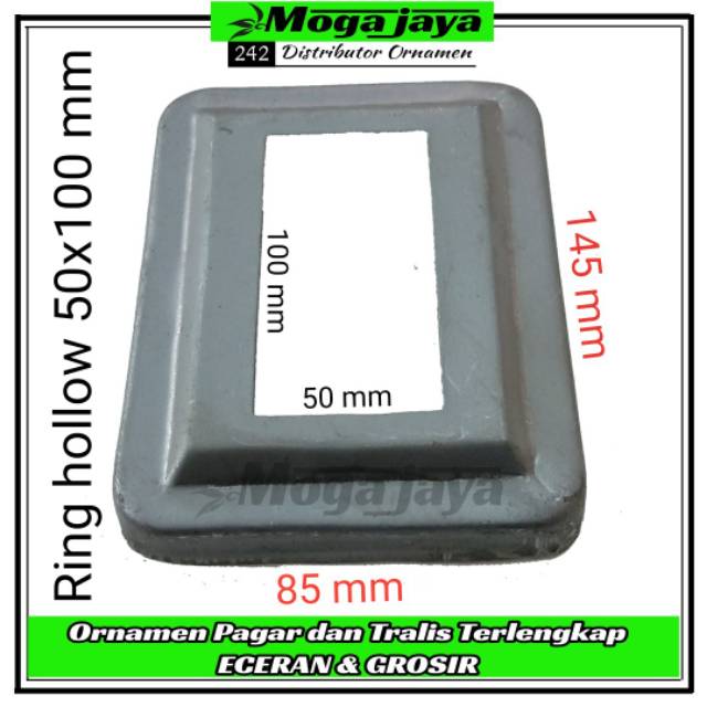 Ring hollow 50x100 mm tapak hollow minimalis aksesoris pintu gerbang dan pagar