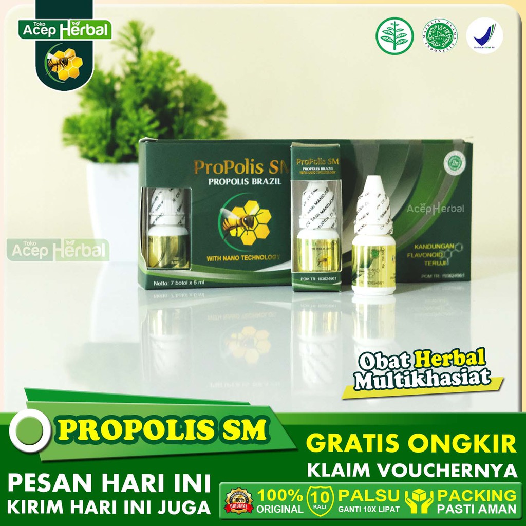 Obat Penangkal Gatal kulit seluruh badan, gatal luar dan dalam, gatal Alergi - PROPOLIS SM Brazilian