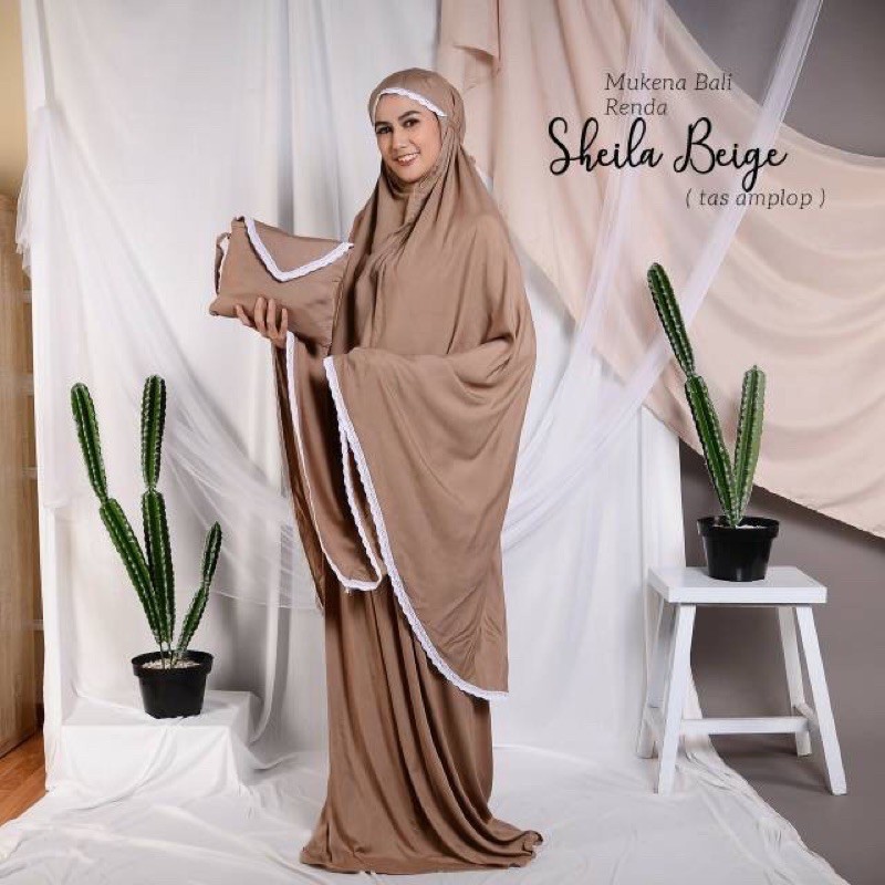 Mukena Katun Rayon Renda Pouch Traveling / Mukena rayon renda / mukena polos murah