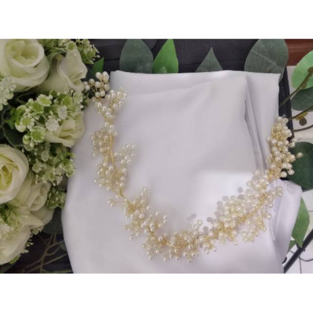 Jilbab pengantin syari putih 130x130