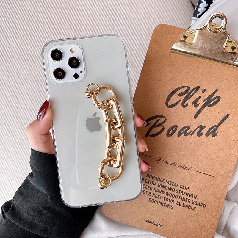 Chain Gold Grip Case Samsung A15 A32 A52 A72 Vivo V21 V20 se V19 Y12 y11 y1s Oppo A74 Reno 5 5f 4 4f