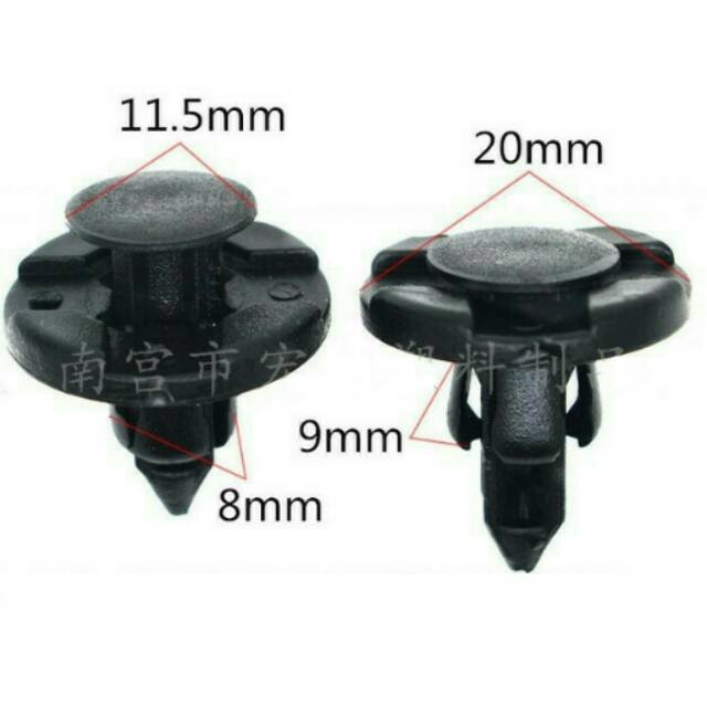 

Push Retainer / Clips / Fastener / Kancing Plastik / Pin Plastic