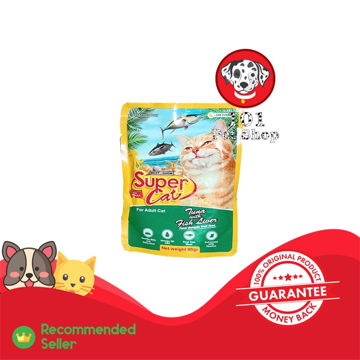 MAKANAN KUCING SUPER CAT POUCH ADULT 85GR ALL VARIAN