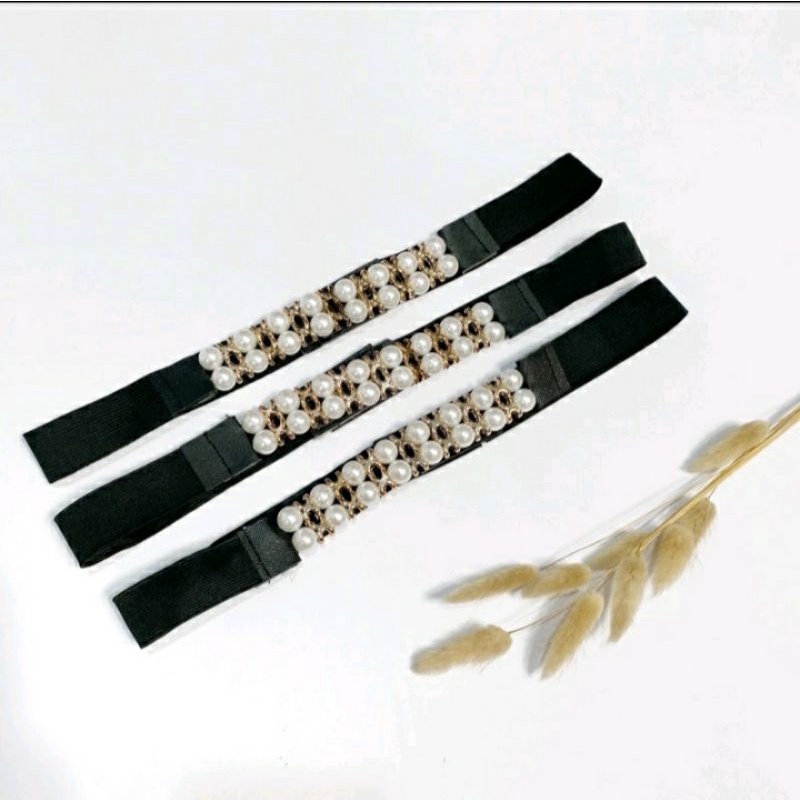 IKAT PINGGANG KARET MUTIARA H//IKAT PINGGANG WANITA FLASH SALE