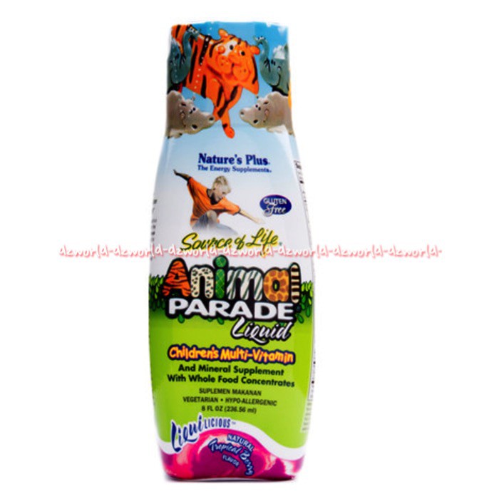 Natures Animal Parade 236mL Vitamin Dan Multivitamin Anak Untuk Membantu Daya Tahan Tubuh Nature's