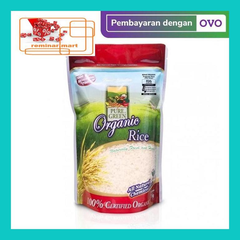 

S0Bers Pure Green Beras Organik 1Kg - Pulen Wangi Ric0S50B