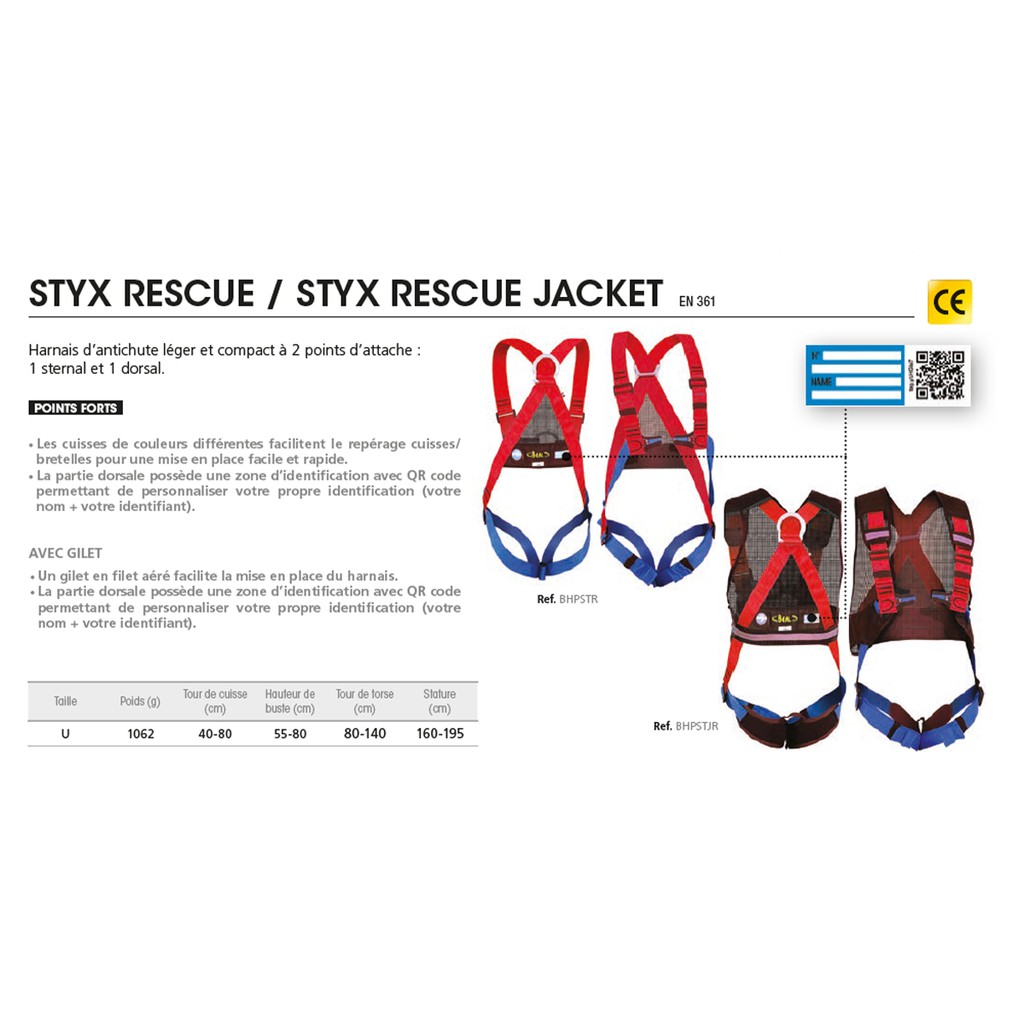 Beal Styx Fall Arrest Harness