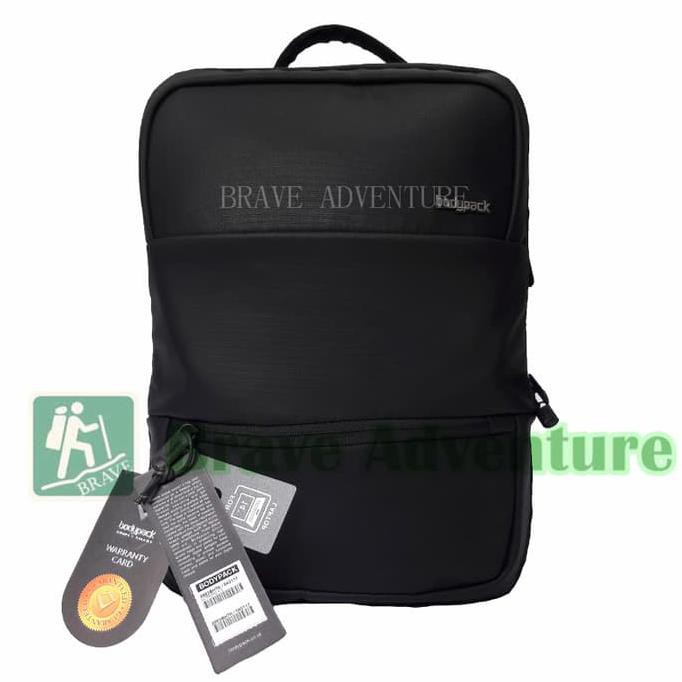 Tas Kerja 2020 Tas Bodypack 2863 Black Laptop 14" /Ransel/Kantor/Sekolah/Backpack Emejing