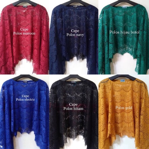Bc0212F0 Atasan Kebaya Cape Brokat/Kebaya Kutubaru/Kebaya Brukat/Couple/Modern - Hijau Botol