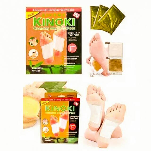 TIFAKA - Kinoki Gold Detox Foot Pads 1 box isi 10pcs - Koyo Kaki Kinoki Gold