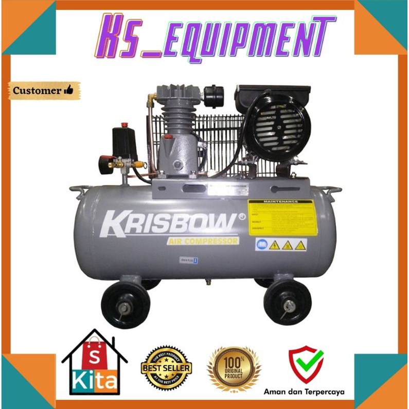 Kompresor angin Krisbow 3/4Hp 8Bar 30Ltr/Kompresor udara