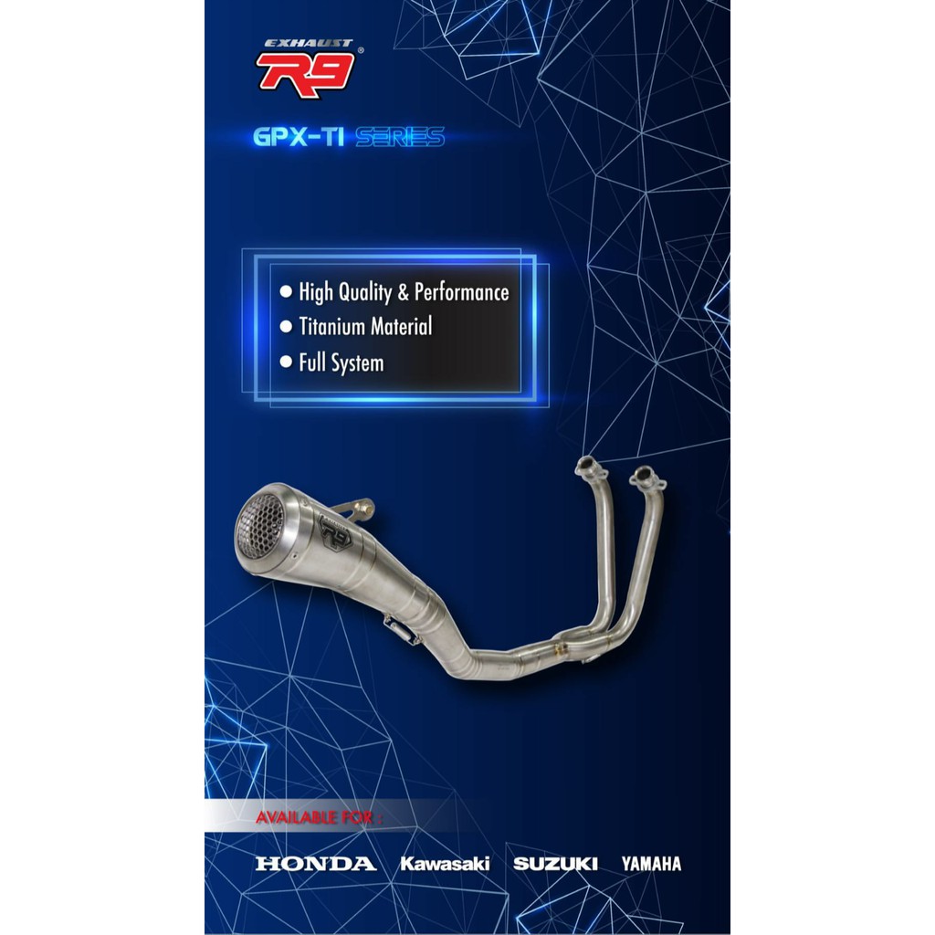 Knalpot R9 GP Titanium Xmax & Forza (matic 250cc)