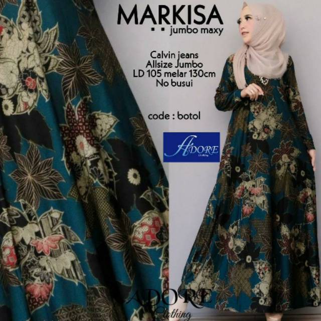 DRESS NEW RESTOCKMARKISA JUMBO MAXY CALVIN JEANS PREMIUM /GAYATRI PREMIUM CALVIN JEANS   bahan