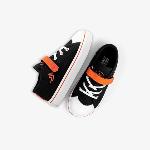 Geoff Kids - Timeless Kids Black Orange | Sepatu Anak | Sneakers-4