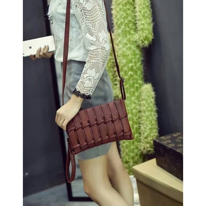 Tas Selempang Motif Pagar Multifungsi / Tas Wanita
