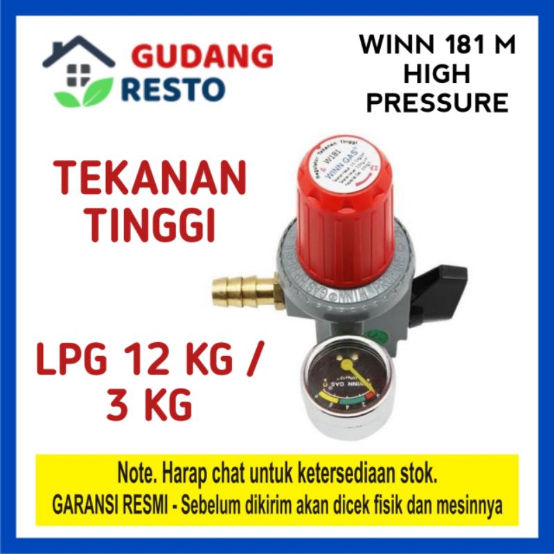 Regulator Gas High Pressure WINN W 181 M Kepala LPG Tekanan Tinggi