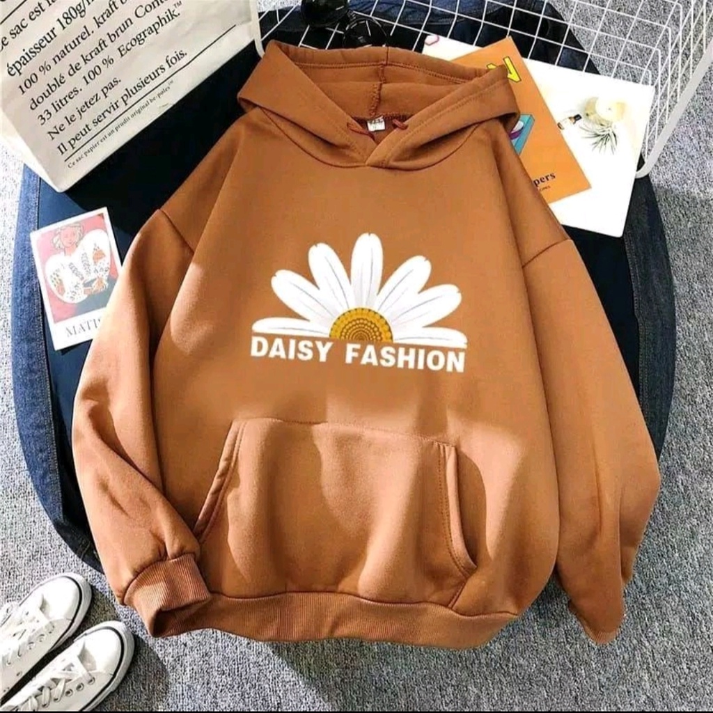 DAISY FASHION Sweater Hoodie Wanita Bahan Fleece-7