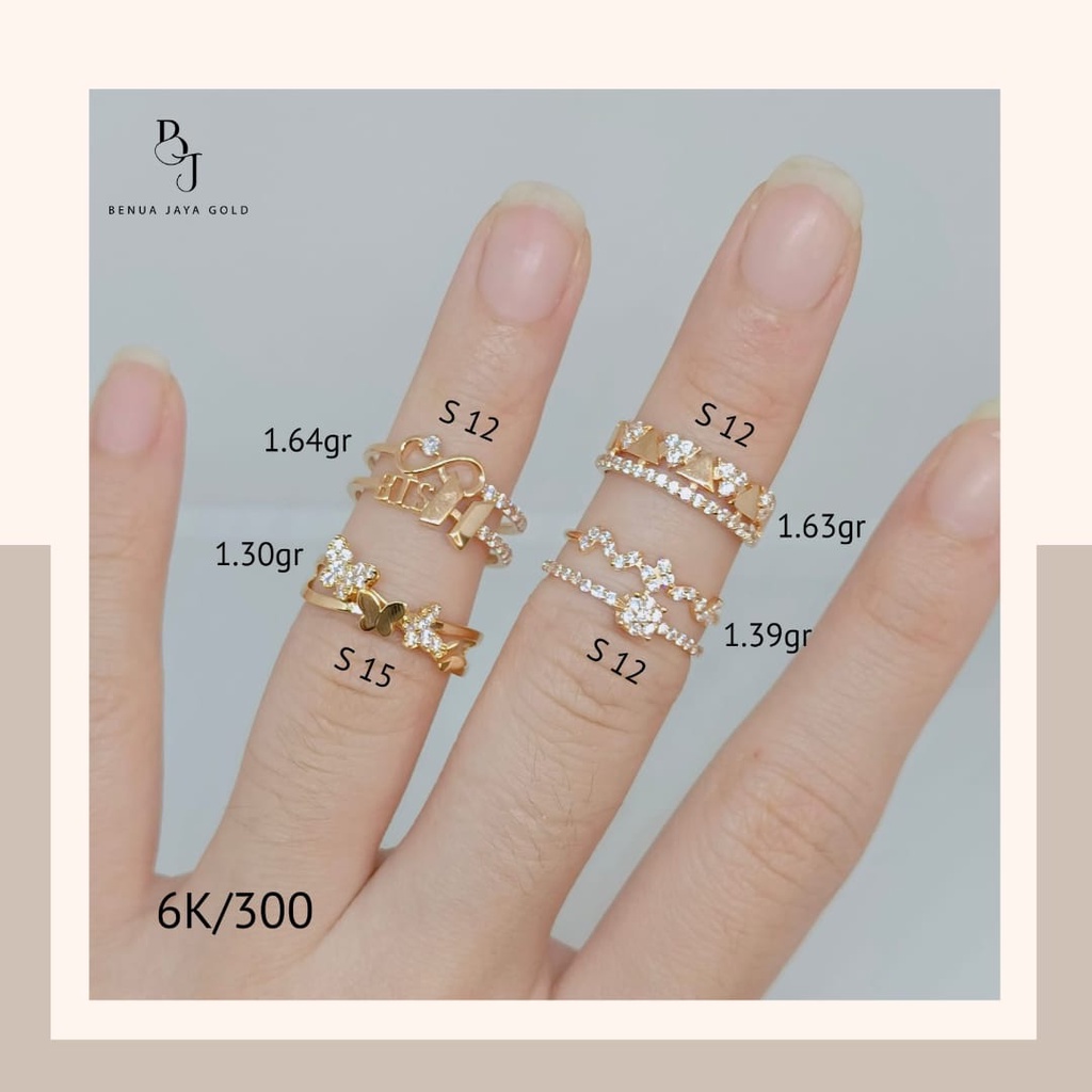 Cincin Emas Fashion 6K/300