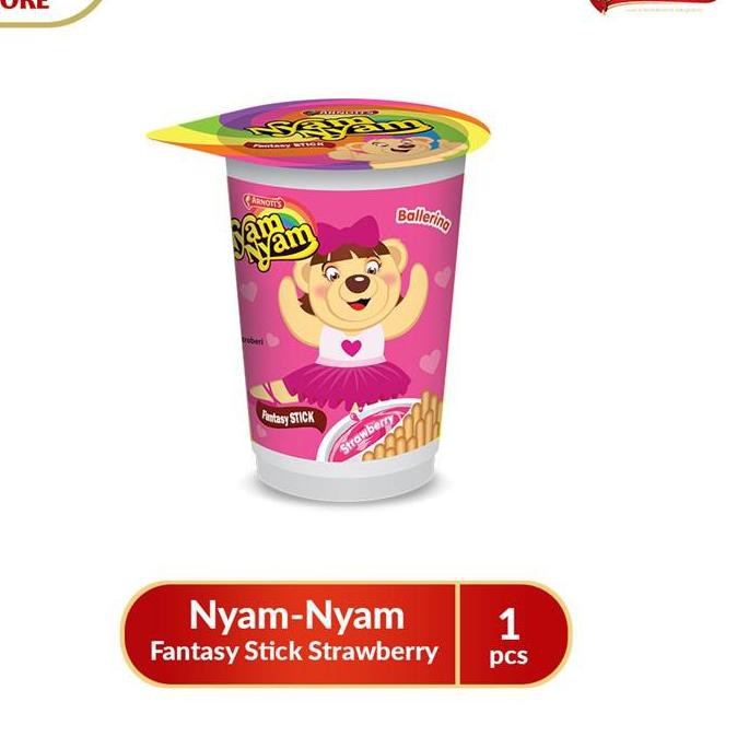 

( BAYAR DITEMPAT ) Nyam-Nyam Fantasy Stick Strawberry 25 gr x2