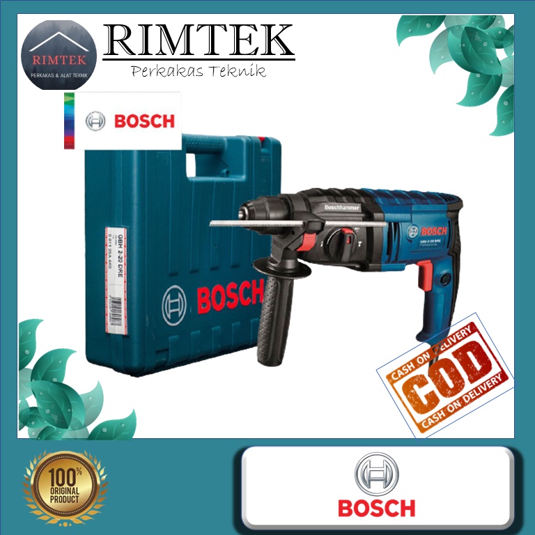 Bosch Rotary Hammer / Bor Beton Listrik 720Watt 2Joule GBH 220 / Mesin Bor Beton BOSCH Rotary Hammer GBH 220