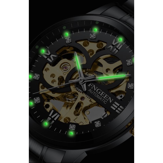 FNGEEN 6018 Jam Tangan Pria Mechanical Automatic Luxury Business Original Tahan Air Watch + Kotak Gratis