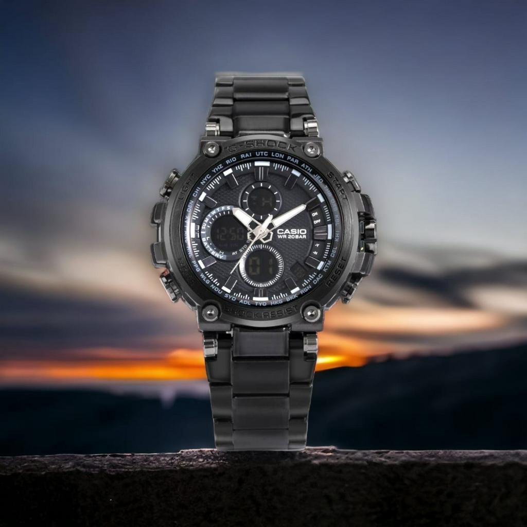 GSHOCK CASIO MTG B-1000 JAM TANGAN CASIO FULL STANLESS STEEL JAM TANGAN PRIA ANTI AIR JAM TANGAN DUAL TIME